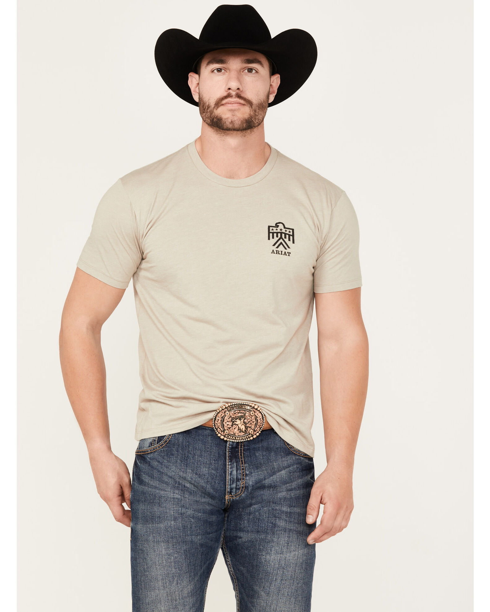 Ariat Men s Thunderbird Logo Short Sleeve Graphic T Shirt Pueblo