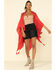 Image #2 - Shyanne Women's Floral Tassel Shawl, Red, hi-res