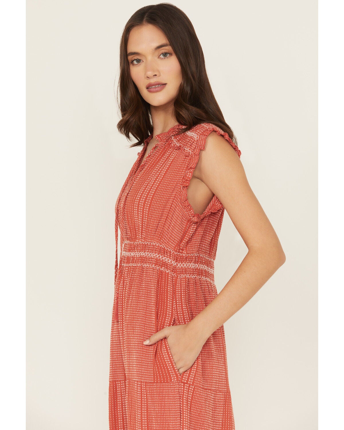 Image #2 - Ariat Women's Sunset Set Of Mind Sleeveless Maxi Dress, Rust Copper, hi-res