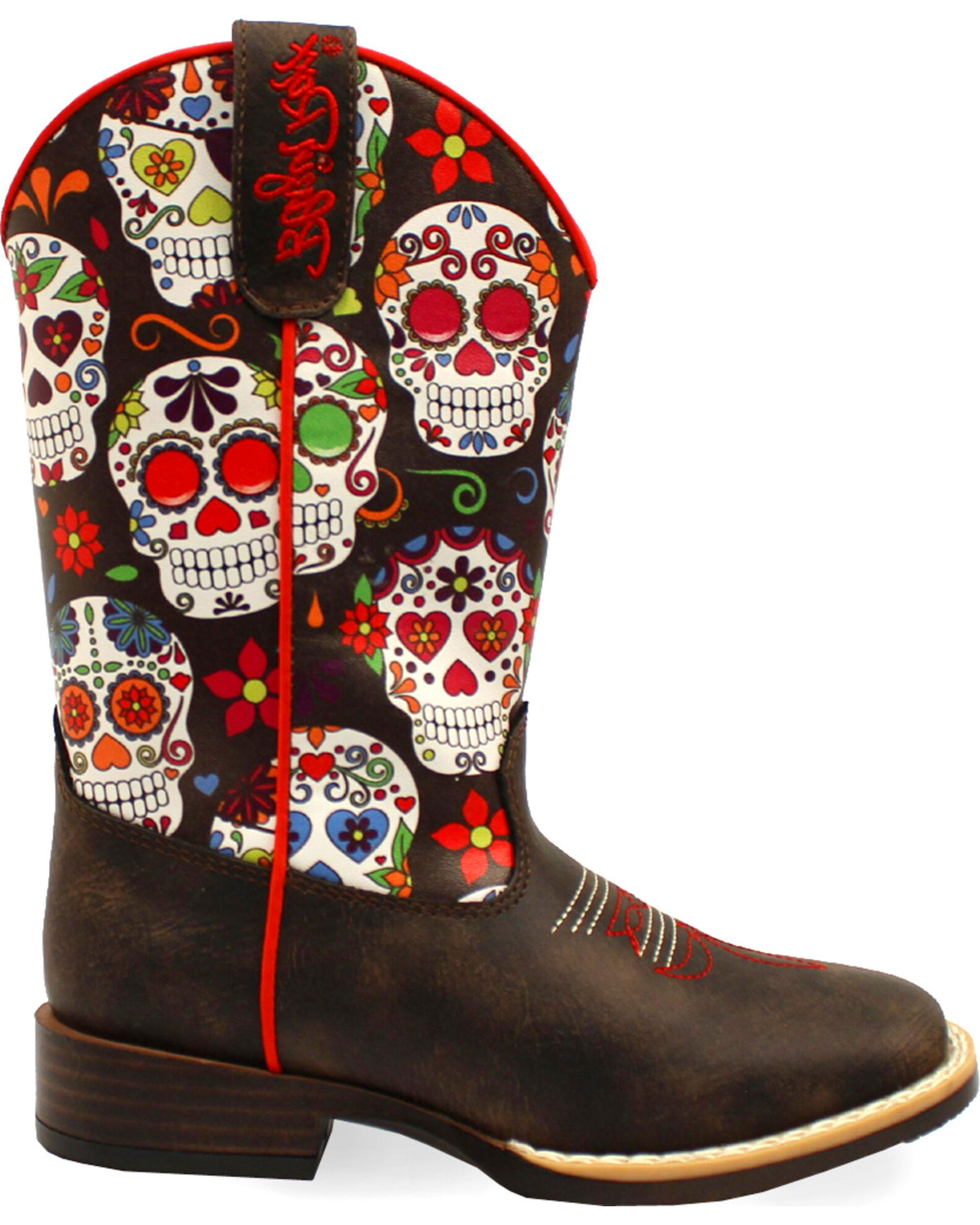 Product Name Blazin Roxx Girls Destiny Skull Boots Square Toe