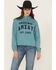 Image #1 - Ariat Women's Solid Logo Hoodie, Blue, hi-res