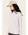 Image #2 - Carhartt Women's Force Sun Defender Relaxed Fit Lightweight Logo Hooded Graphic Long Sleeve, Light Purple, hi-res
