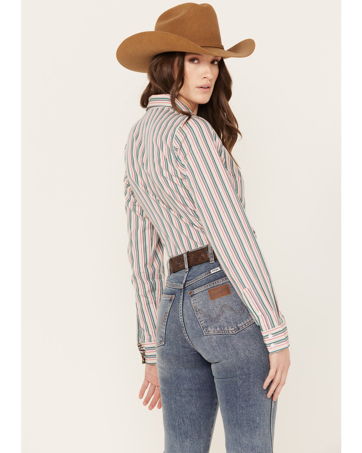 Image #4 - Cinch Women's Striped Long Sleeve Button-Down Western Shirt, , hi-res