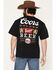 Image #1 - Coors Men's Banquet Golden Lockup Embroidered Short Sleeve Graphic T-Shirt, Black, hi-res