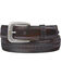 Lucchese Men's Black Cherry Goatskin Leather Belt, Black Cherry, hi-res