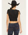 Image #4 - Idyllwind Women's Charlotte Faux Suede Fringe Button-Down Cropped Vest, Black, hi-res