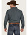 Panhandle Select Men's Digital Woven Print Long Sleeve Snap Western Shirt , Blue, hi-res
