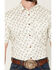 Image #3 - Cody James Men's Off Chute Floral Print Short Sleeve Button-Down Stretch Western Shirt, Cream, hi-res