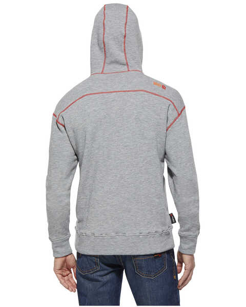Image #2 - Ariat Men's FR Polartec Work Hooded Sweatshirt - Big , Grey, hi-res