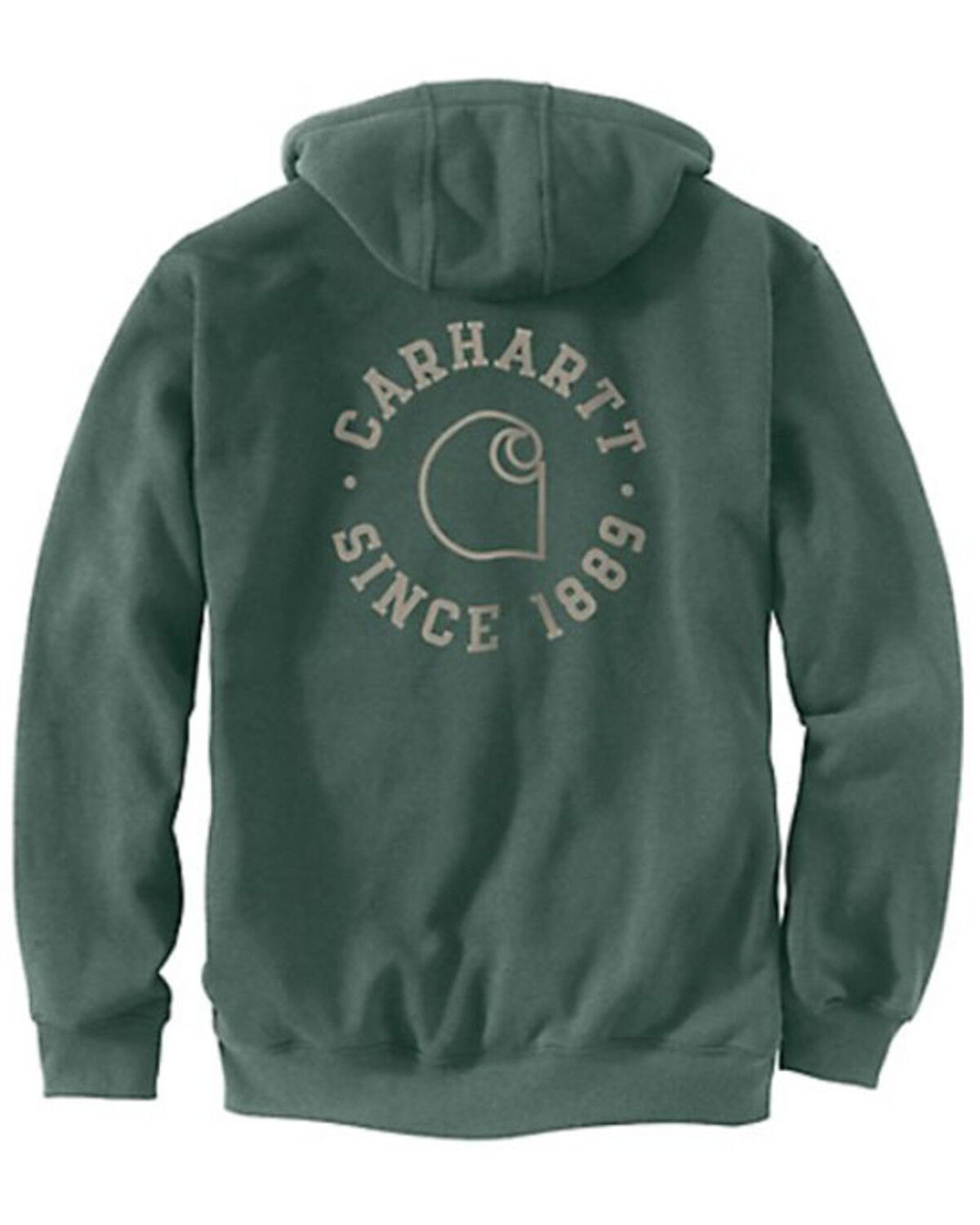 Image #2 - Carhartt Men's Loose Fit Midweight 1889 Graphic Sweatshirt, Heather Green, hi-res
