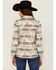 RANK 45 Women's Quilted Multicolored Southwestern Shacket, Ivory, hi-res