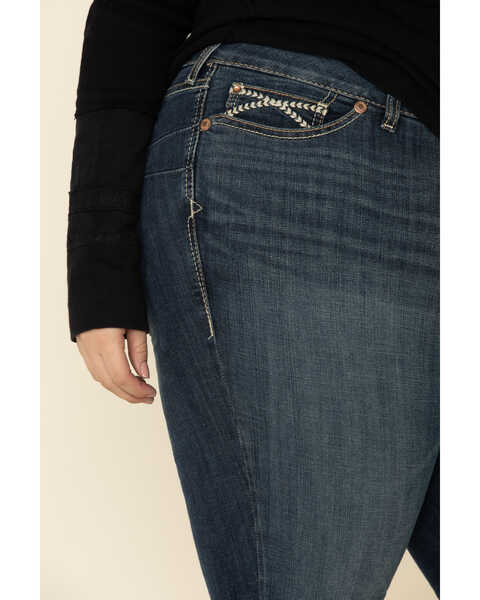 Image #3 - Ariat Women's R.E.A.L Dark Wash Brianne Straight Jeans - Plus, , hi-res