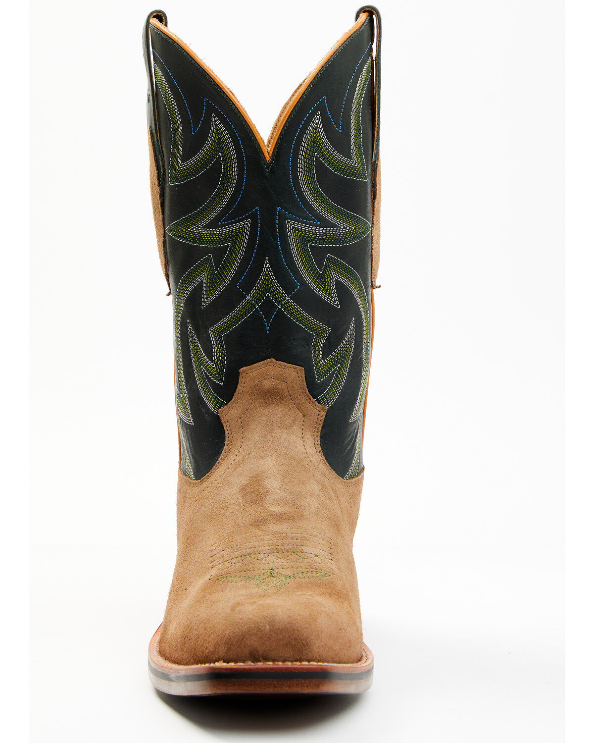 Image #4 - RANK 45® Men's Archer Roughout Western Boots - Square Toe, Forest Green, hi-res