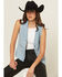 Image #1 - Idyllwind Women's Mavert Suede Fringe Vest, Light Blue, hi-res