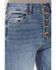 Image #2 - Sneak Peek Women's Medium Wash High Rise Exposed Button-Fly Stretch Bootcut Jeans, , hi-res