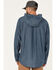 Image #4 - Brothers and Sons Men's Striped Pullover Hooded Long Sleeve Western Flannel Shirt , Blue, hi-res