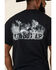 Cowboy Up Men's Team Roper Short Sleeve Graphic T-Shirt, Black, hi-res