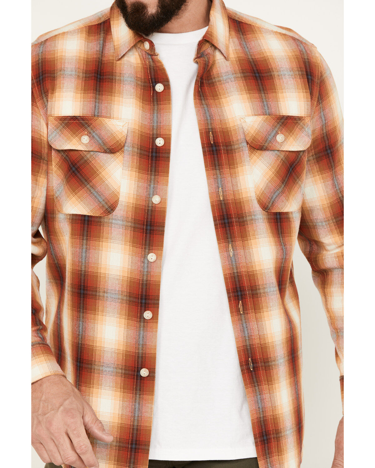 Product Name:  Pendleton Men's Beach Shack Plaid Print Long Sleeve Button-Down Western Shirt