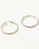 Image #1 - Lainey Wilson Women's Hoop Earrings, Silver, hi-res