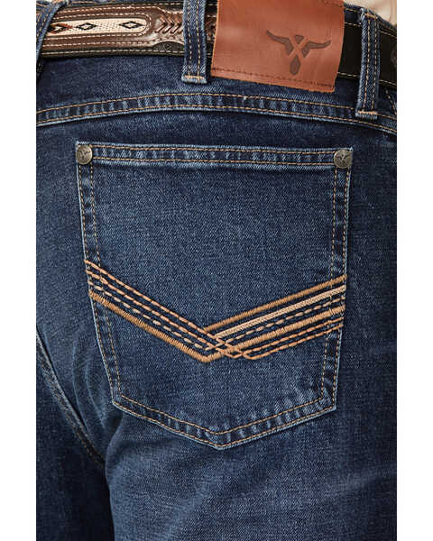 Image #4 - Wrangler 20X Men's Blueberry Garden Dark Wash Slim Straight Stretch Jeans, Dark Wash, hi-res