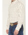 Image #3 - George Strait by Wrangler Men's Plaid Print Long Sleeve Button-Down Stretch Western Shirt, Cream, hi-res