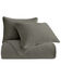 HiEnd Accents Gray Stonewashed Cotton & Velvet 3-Piece Full/Queen Quilt Set , Grey, hi-res