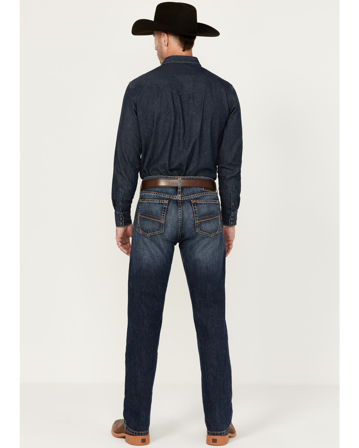 Image #3 - Ariat Men's M2 Bradford Cleveland Dark Wash Relaxed Bootcut Rigid Jeans, Dark Wash, hi-res