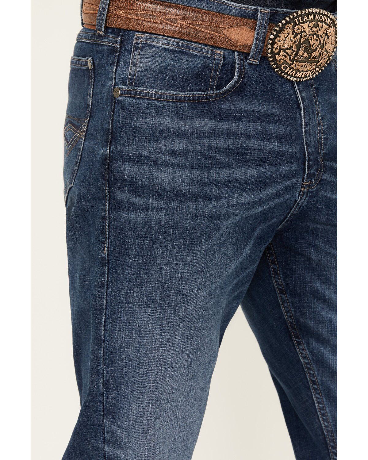 Image #2 - Wrangler 20X Men's Medium Wash Harper Slim Bootcut Stretch Denim Jeans, Medium Wash, hi-res