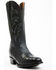 Image #1 - EL Dorado Men's Full Quill Ostrich Exotic Western Boots - Round Toe, Black, hi-res