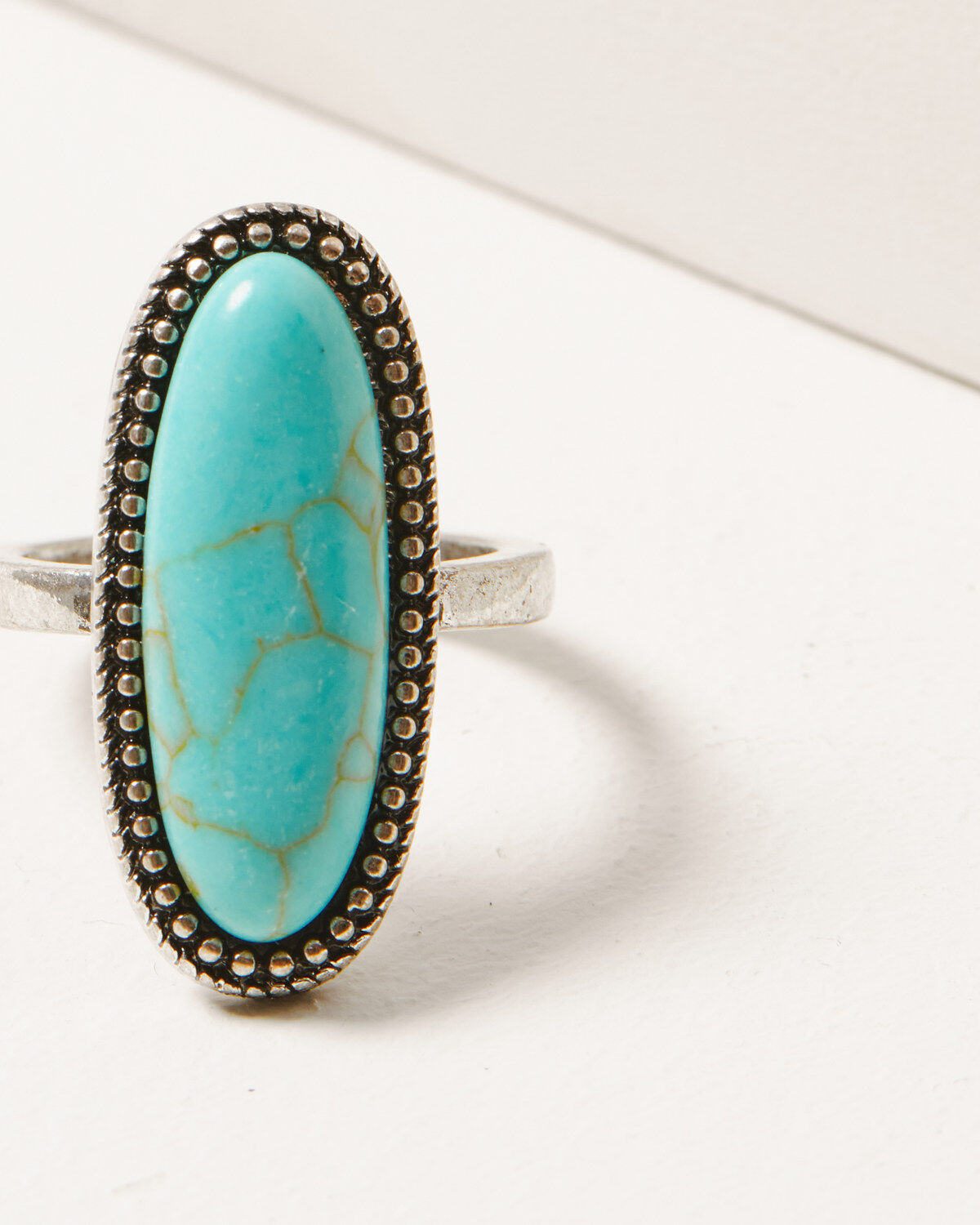 Image #5 - Shyanne Women's Silver & Turquoise Squash Blossom 5-piece Ring Set, Silver, hi-res