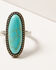 Shyanne Women's Silver & Turquoise Squash Blossom 5-piece Ring Set, Silver, hi-res