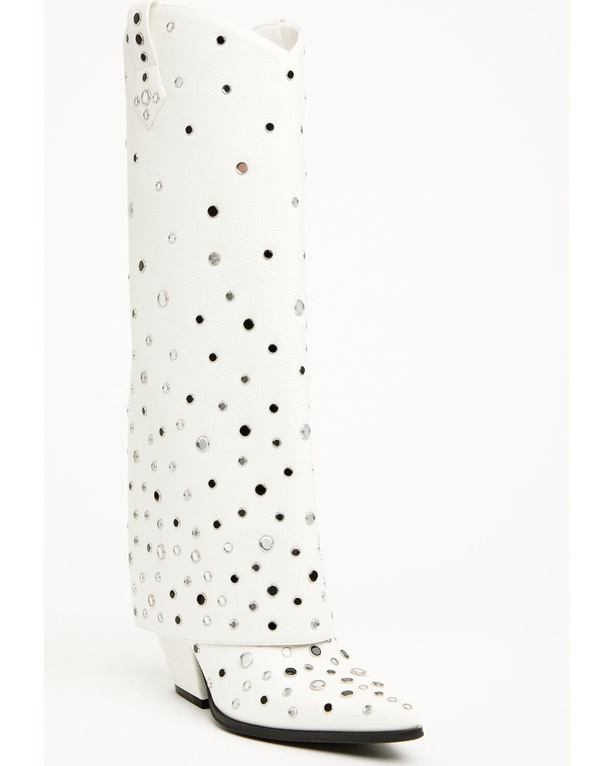 Azalea Wang Women's Madlock Tall Western Boots - Snip Toe, White, hi-res