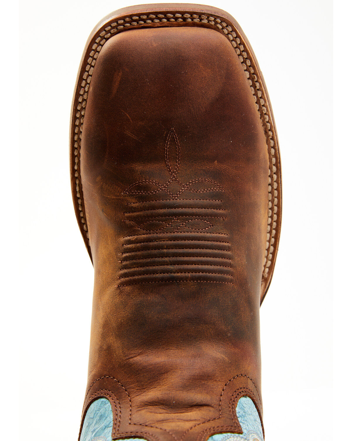 Image #6 - Dan Post Men's Performance Western Boots - Broad Square Toe, Blue, hi-res