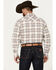 Image #4 - Rough Stock by Panhandle Men's Ombre Plaid Print Long Sleeve Snap Stretch Western Shirt, , hi-res