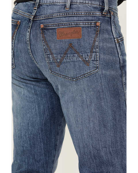 Wrangler Men's 88MWZ Retro Sawdust Medium Wash Slim Straight Denim Jeans, Dark Medium Wash, hi-res
