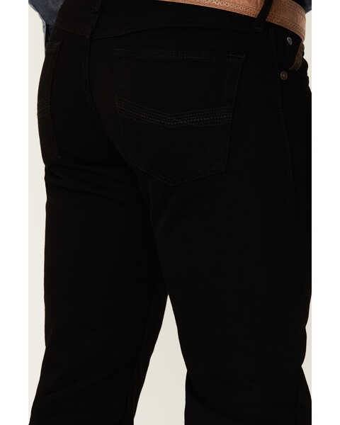 Image #4 - Ariat Men's M7 Black Legacy Wash Stretch Slim Straight Jeans , Black, hi-res