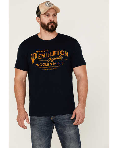 Pendleton Men's Orginality Logo Graphic Short Sleeve T-Shirt , Navy, hi-res