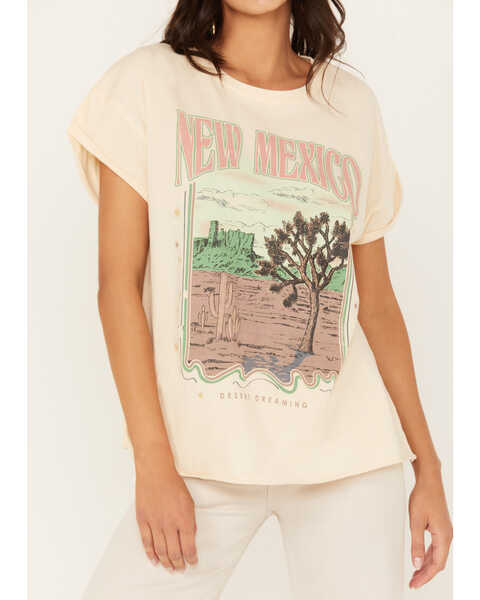 Cleo + Wolf Women's New Mexico Short Sleeve Graphic Tee, Sand, hi-res