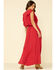 Image #2 - Stetson Women's Red Textured Ruffle Maxi Dress, Red, hi-res