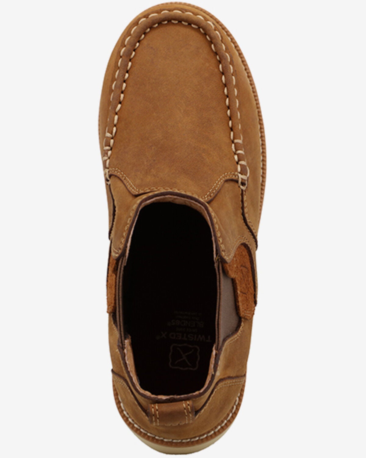 Image #6 - Twisted X Boys' Chelsea Wedge Boots - Moc Toe, Brown, hi-res