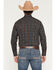 Image #4 - Ely Walker Men's Plaid Print Long Sleeve Sap Western Shirt, Black, hi-res
