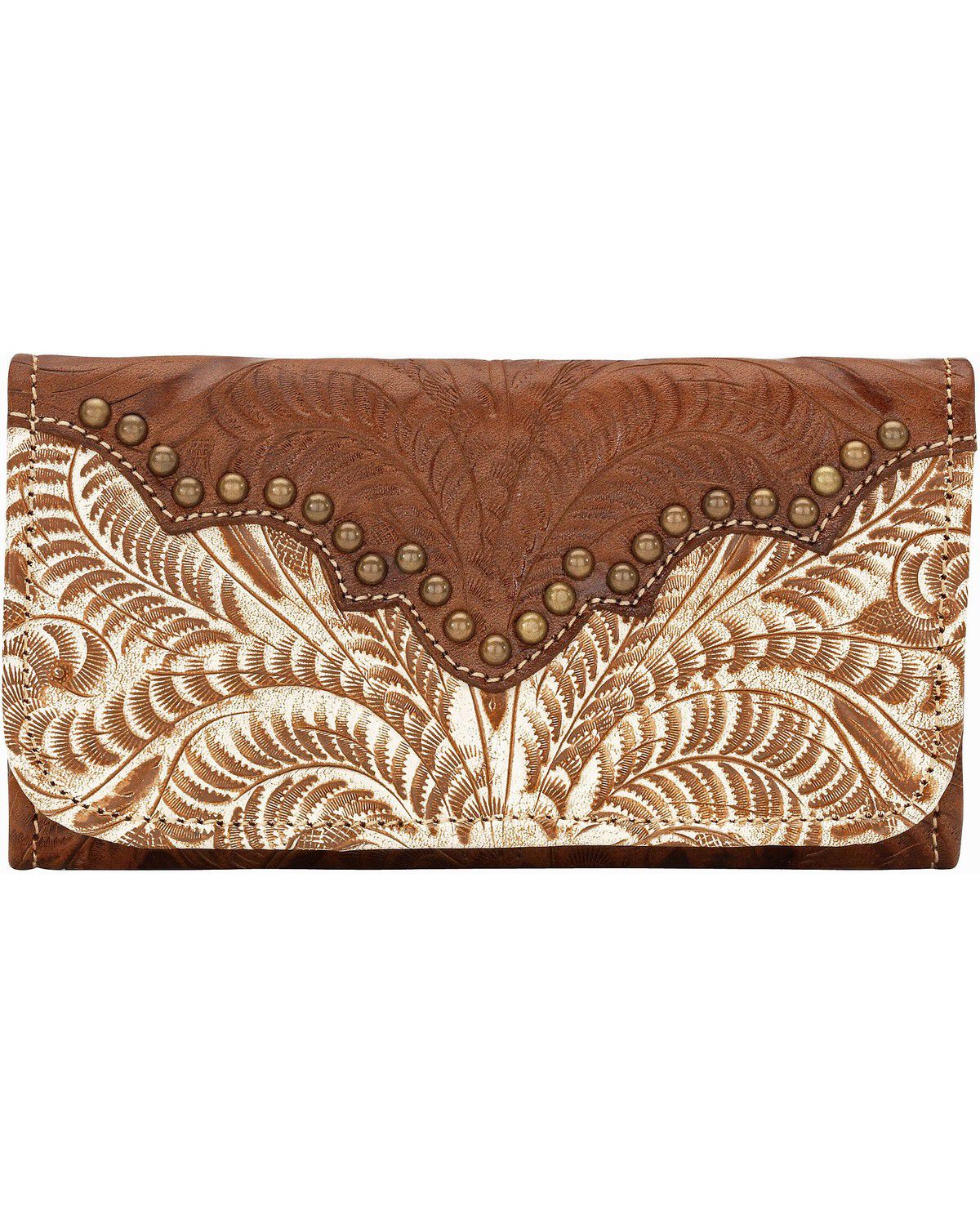 American West Annie's Secret Tri-fold Wallet, Cream, hi-res