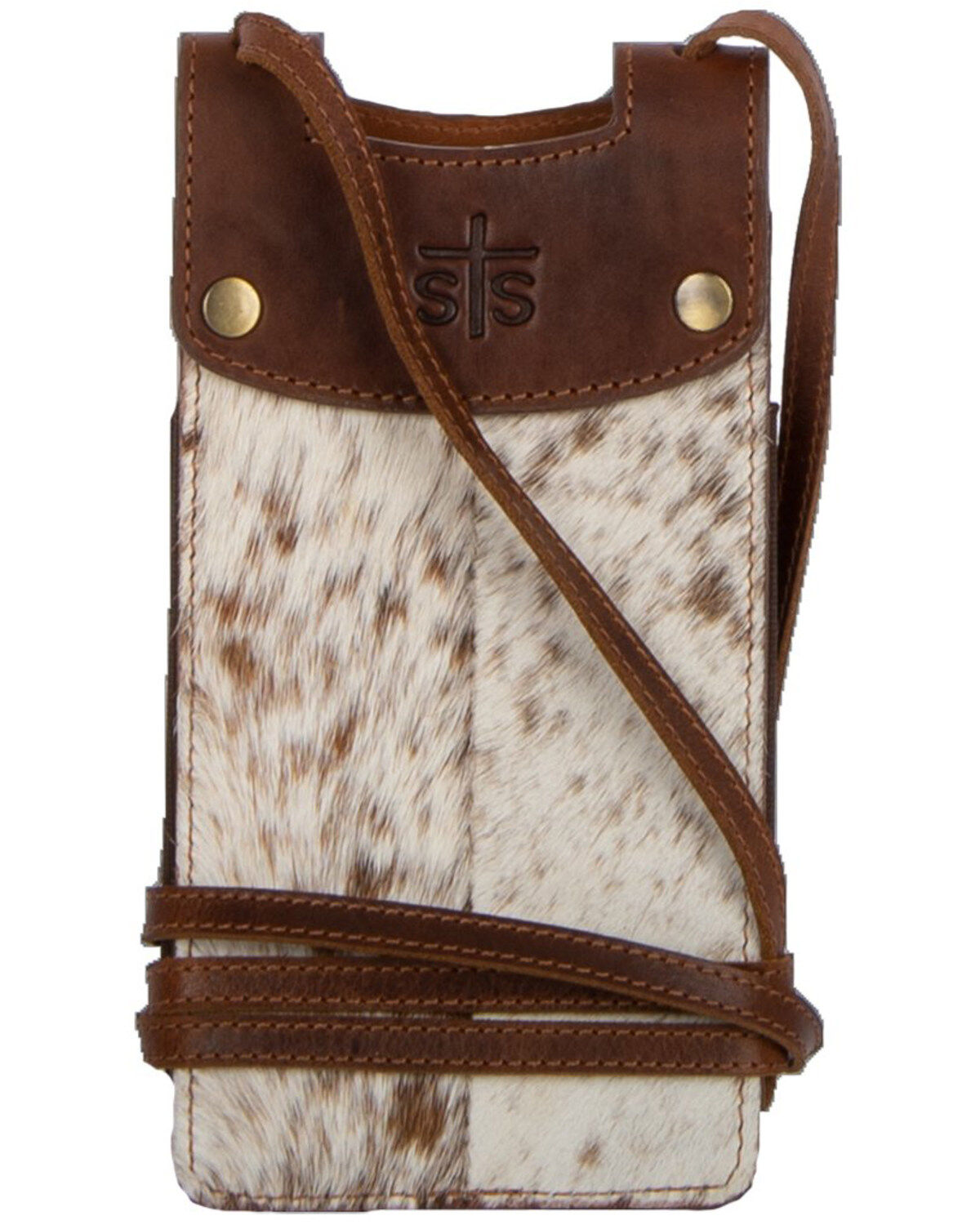 Image #1 - STS Ranchwear Women's Hair On Cowhide Crossbody Phone Bag, , hi-res