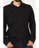 Image #3 - Brothers and Sons Men's Solid Pigment Slub Button Down Western Shirt, Black, hi-res