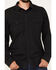 Image #3 - Brothers and Sons Men's Solid Pigment Slub Button Down Western Shirt , Black, hi-res
