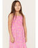 Image #2 - Wrangler Girls' Sunburst Print Sleeveless Midi Dress, Pink, hi-res
