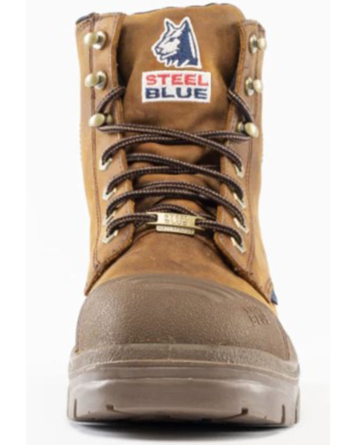 Image #4 - Steel Blue Men's 6" Argyle Scuff Lace-Up Work Boots - Steel Toe, Brown, hi-res