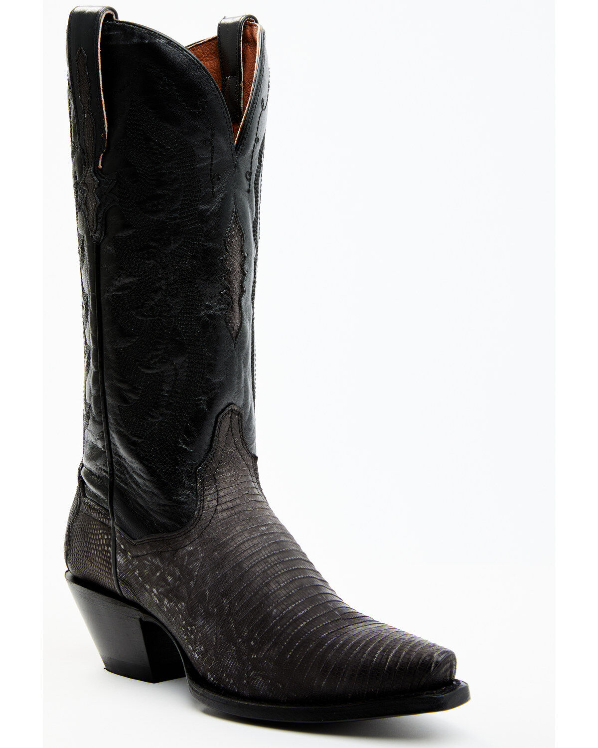 Dan Post Women's Exotic Lizard Western Boots - Snip Toe, Black
