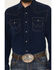 Image #3 - Wrangler Retro Men's Solid Corduroy Long Sleeve Snap Western Shirt, Navy, hi-res