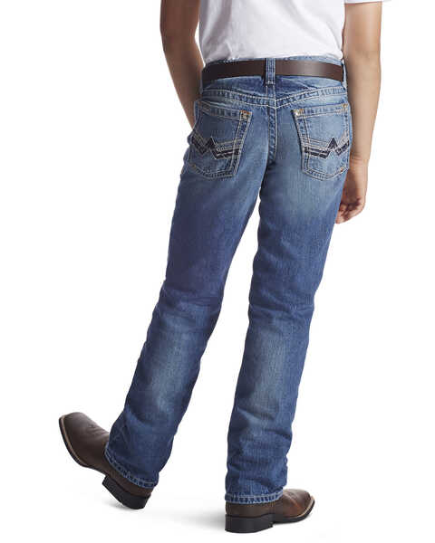 Ariat Boys' Charger Dakota Low Slim Straight Jeans , Blue, hi-res